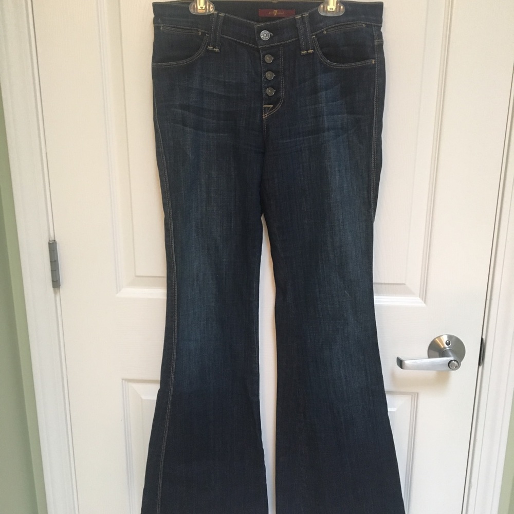7 For All Mankind dk blue flare/bell bottoms 26